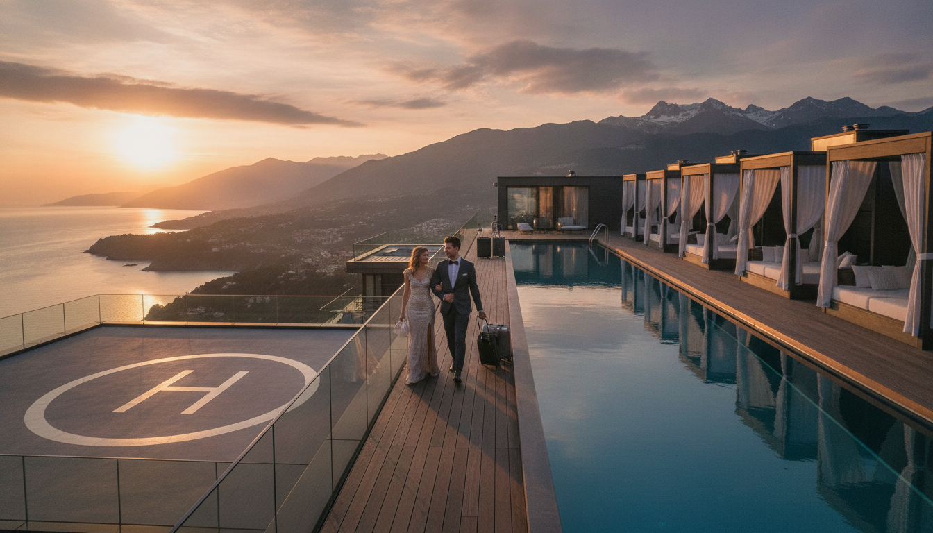 Hotel di lusso con eliporto: un arrivo da sogno